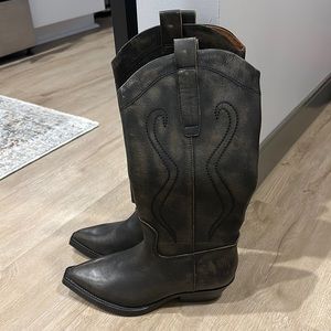 BRAND NEW Franco Sarto Liandra Mid Shaft Boots/Cowboy Boots in Black